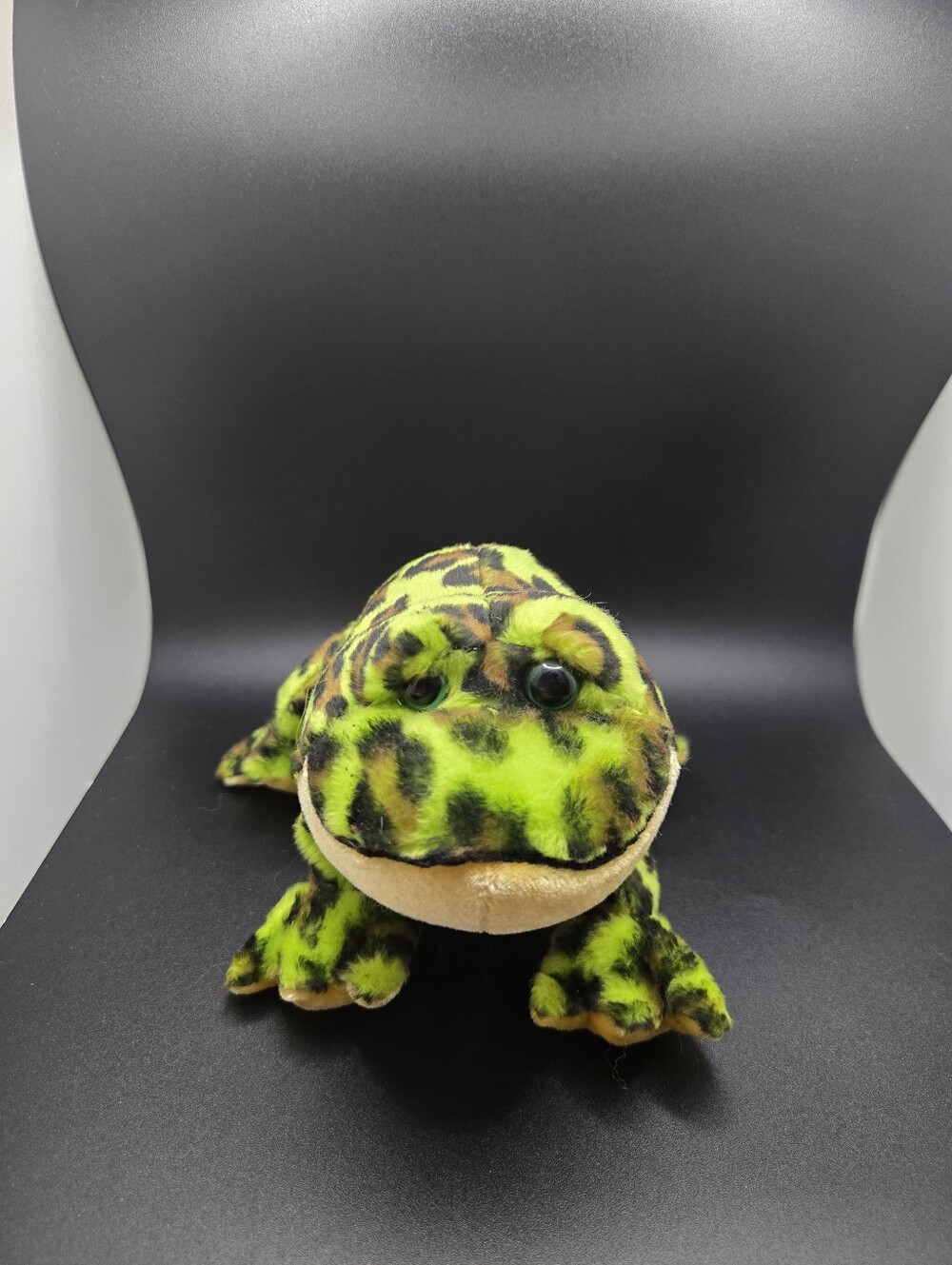 Webkinz Ganz Neon Green Leopard Print Frog Plush